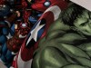 MARVEL AVENGERS ASSEMBLE HULK, IRON MAN, CAPTAIN AMERICA, THOR BLUE FLEECE BLANKET