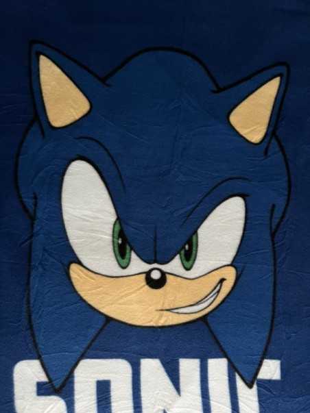 SONIC THE HEDGEHOG FACE BLUE FLEECE BLANKET