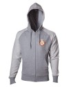 OFFICIAL STAR WARS BB-8 ASTROMECH DROID PRINT GREY COTTON ZIP HOODIE JUMPER