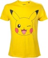 OFFICIAL POKEMON WINKING PIKACHU PRINT YELLOW T-SHIRT