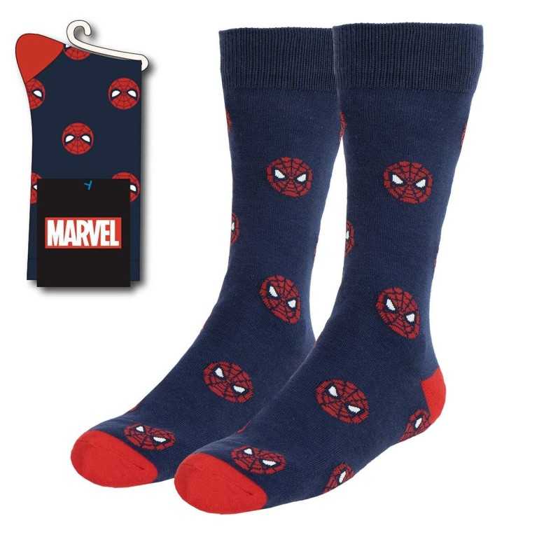 MARVEL COMICS THE AMAZING SPIDER-MAN ICONIC RED MASK ADULT PAIR OF NOVELTY SOCKS