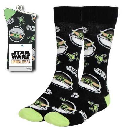 STAR WARS THE MANDALORIAN GROGU AND ARGES FROG ADULT PAIR OF NOVELTY SOCKS