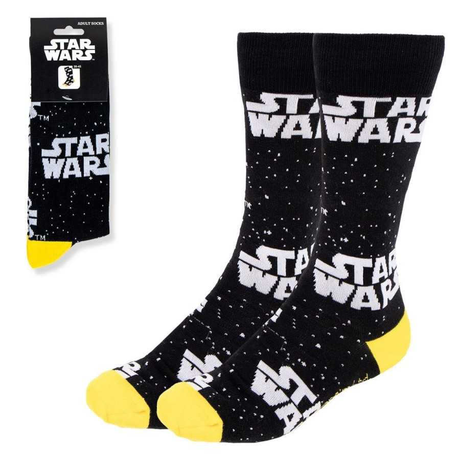 STAR WARS LOGO AMONGST STARS ADULT PAIR OF NOVELTY SOCKS