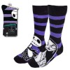 A NIGHTMARE BEFORE CHRISTMAS JACK AND SALLY PURPLE ADULT PAIR OF NOVELTY SOCKS