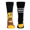 DISNEY THE LION KING SIMBA AND MUFASA BLACK ADULT PAIR OF NOVELTY SOCKS