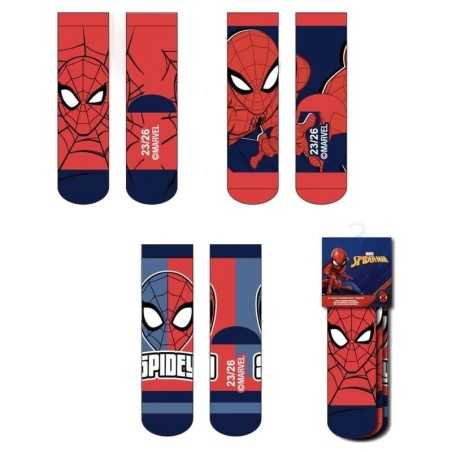 MARVEL COMICS SPIDER-MAN KIDS SET OF 3 PAIRS OF NOVELTY SOCKS