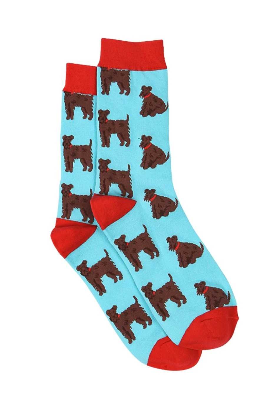 SCHNAUZERS DOG BLUE ADULT PAIR OF NOVELTY SOCKS