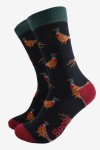 PHEASANT BLACK ADULT PAIR OF NOVELTY SOCKS