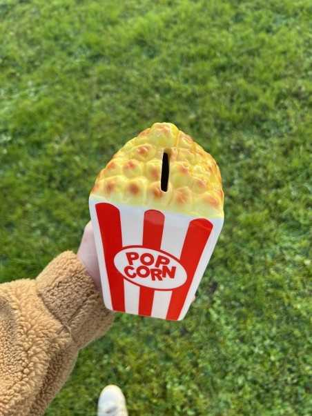 80s STYLE FUN NOVELTY LARGE POPCORN MONEY BANK ORNAMENT