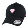 CARBON 212 BITE ME LOVE HEART SWEET EMBROIDERY BLACK CURVED SLOUCH BASEBALL CAP