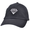 CARBON 212 DIAMOND EMBROIDERY BLACK CURVED DAD SLOUCH BASEBALL CAP