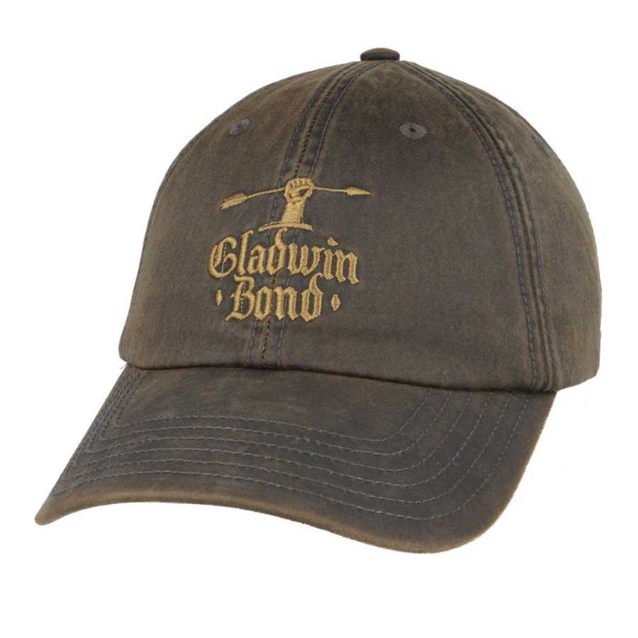 GLADWIN BOND LOGO EMBROIDERY BROWN CURVED BASEBALL CAP