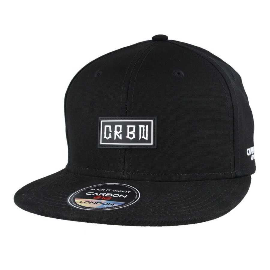 CARBON 212 CREW RUBBER PATCH BLACK STRAPBACK CAP