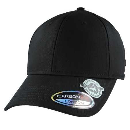 CARBON 212 PLAIN BLACK CURVED BASEBALL CAP