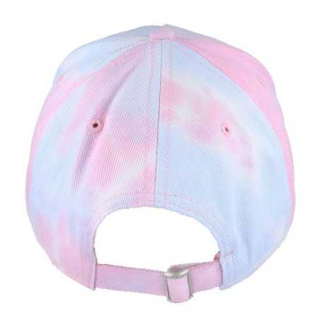 CARBON 212 ALL OVER TIE DYE PINK AND BLUE STRAPBACK BASEBALL CAP