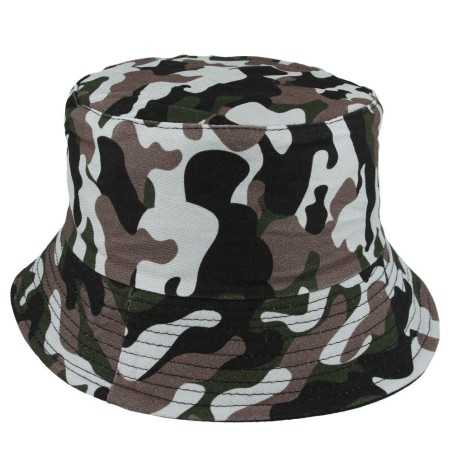 CAMOUFLAGE PRINT ALL OVER DESIGN FESTIVAL BUCKET HAT