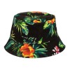 FLOWERING FOREST TROPICAL PATTERN ALL OVER DESIGN FESTIVAL BUCKET HAT