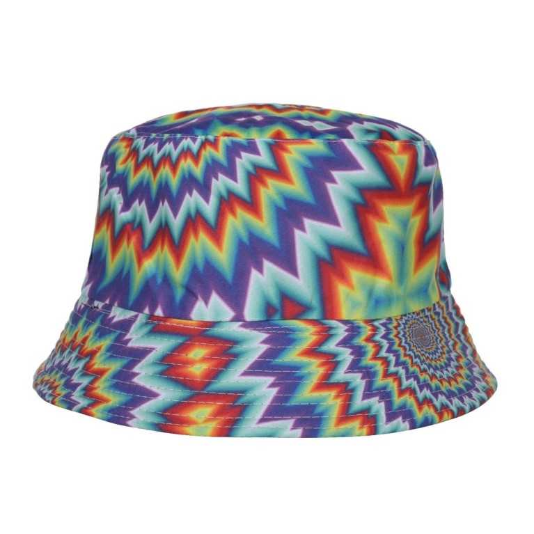 TIE DYE PATTERN ALL OVER DESIGN FESTIVAL BUCKET HAT