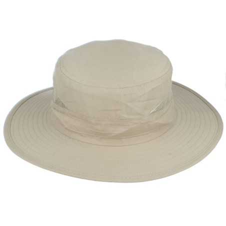 LIGHTWEIGHT WIDE BRIM MESH BEIGE SAFARI FISHERMANS HAT