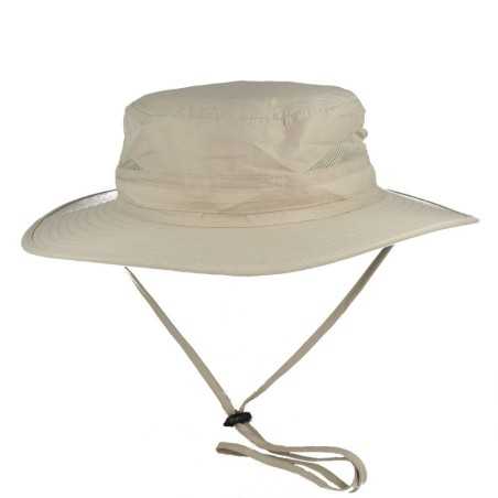 LIGHTWEIGHT WIDE BRIM MESH BEIGE SAFARI FISHERMANS HAT