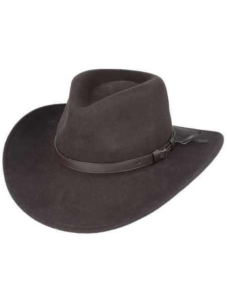 BROWN SOFT CRUSHABLE WOOL COWBOY HAT