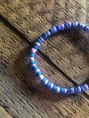 PURPLE RAIN Purple and blue small coco wood elasticated Bracelet