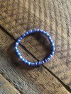 PURPLE RAIN Purple and blue small coco wood elasticated Bracelet