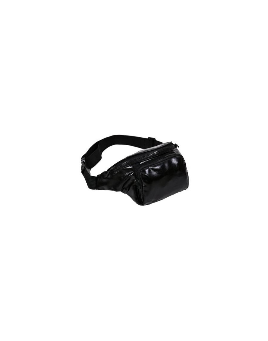 BLACK PU BUM BAG (FANNY PACK)