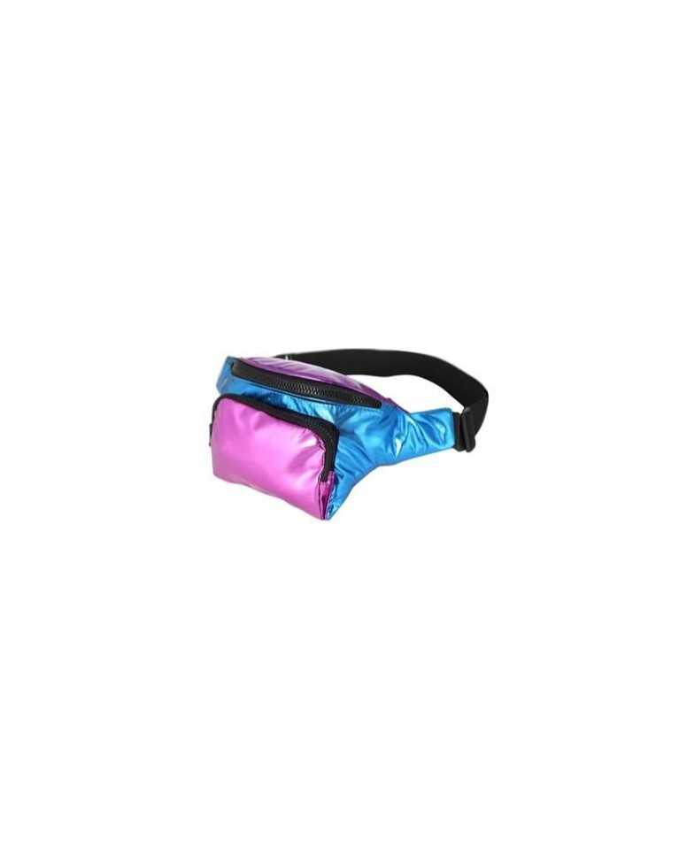 PINK AND BLUE PU BUM BAG (FANNY PACK)