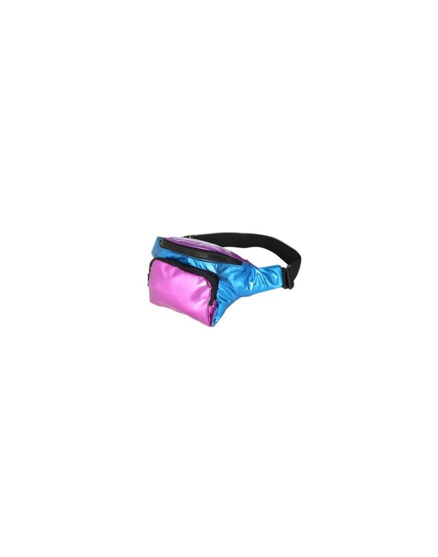 PINK AND BLUE PU BUM BAG (FANNY PACK)