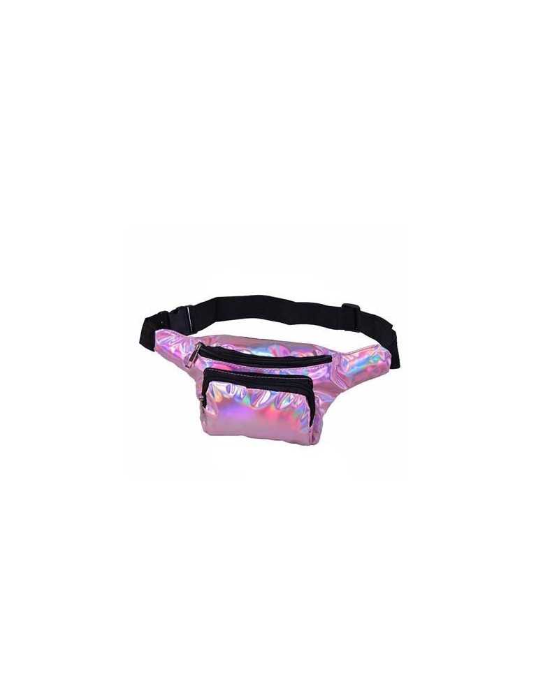 PINK HOLOGRAPHIC PU BUM BAG (FANNY PACK)