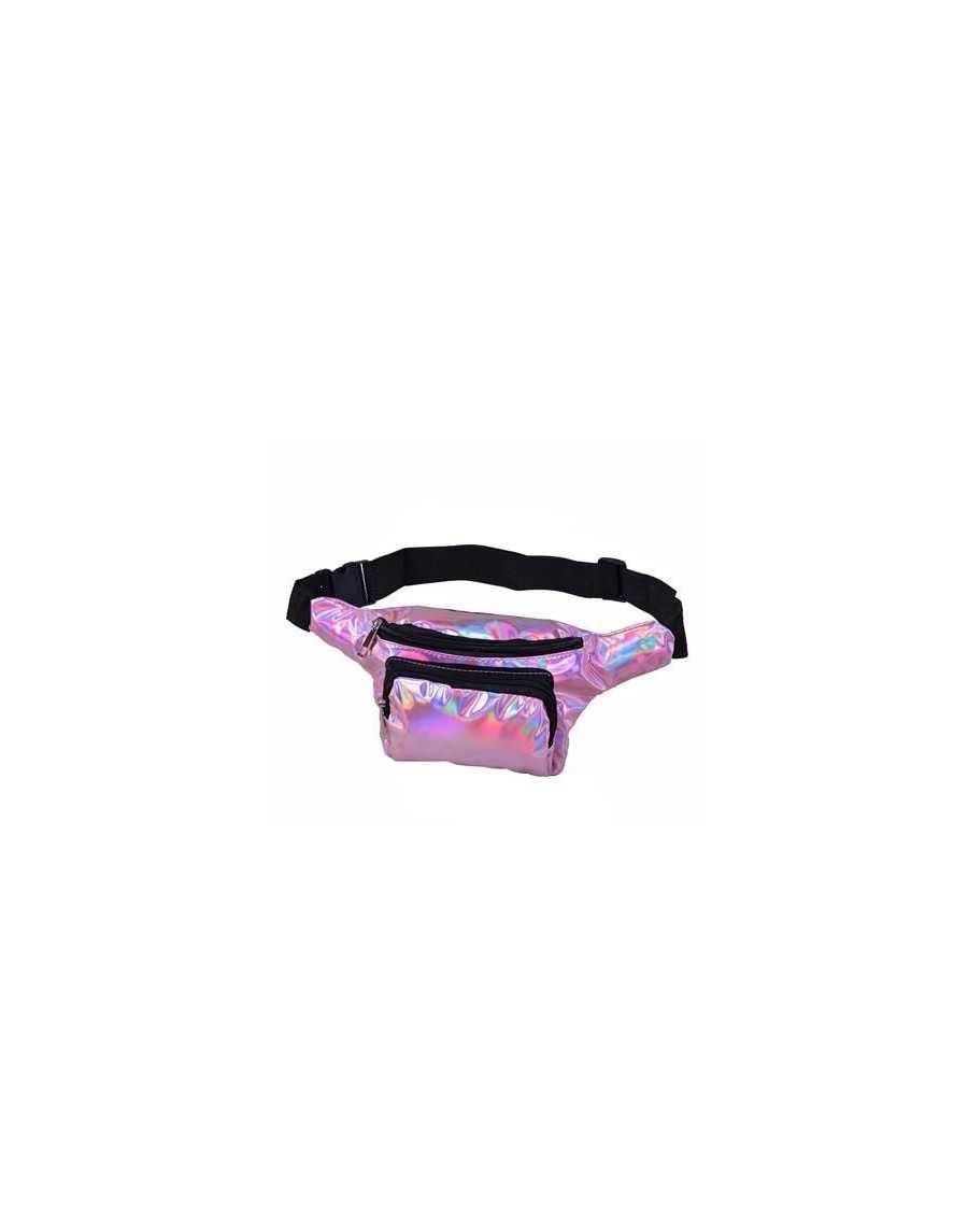 PINK HOLOGRAPHIC PU BUM BAG (FANNY PACK)