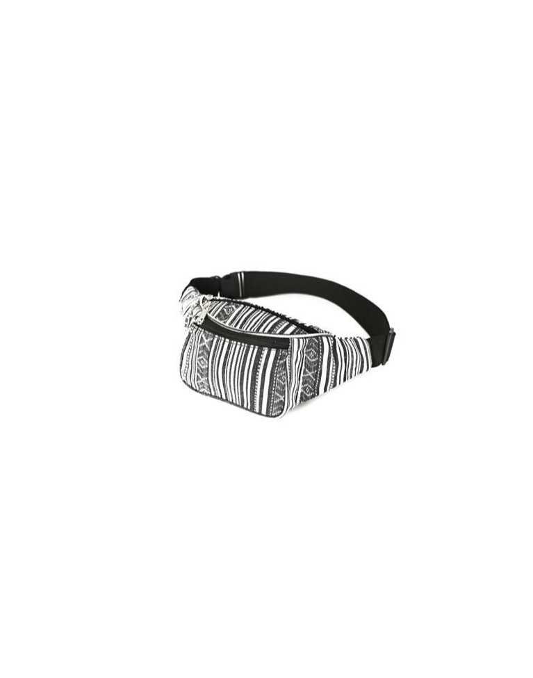 BLACK AND WHITE PRINT FESTIVAL BUM BAG (FANNY PACK)