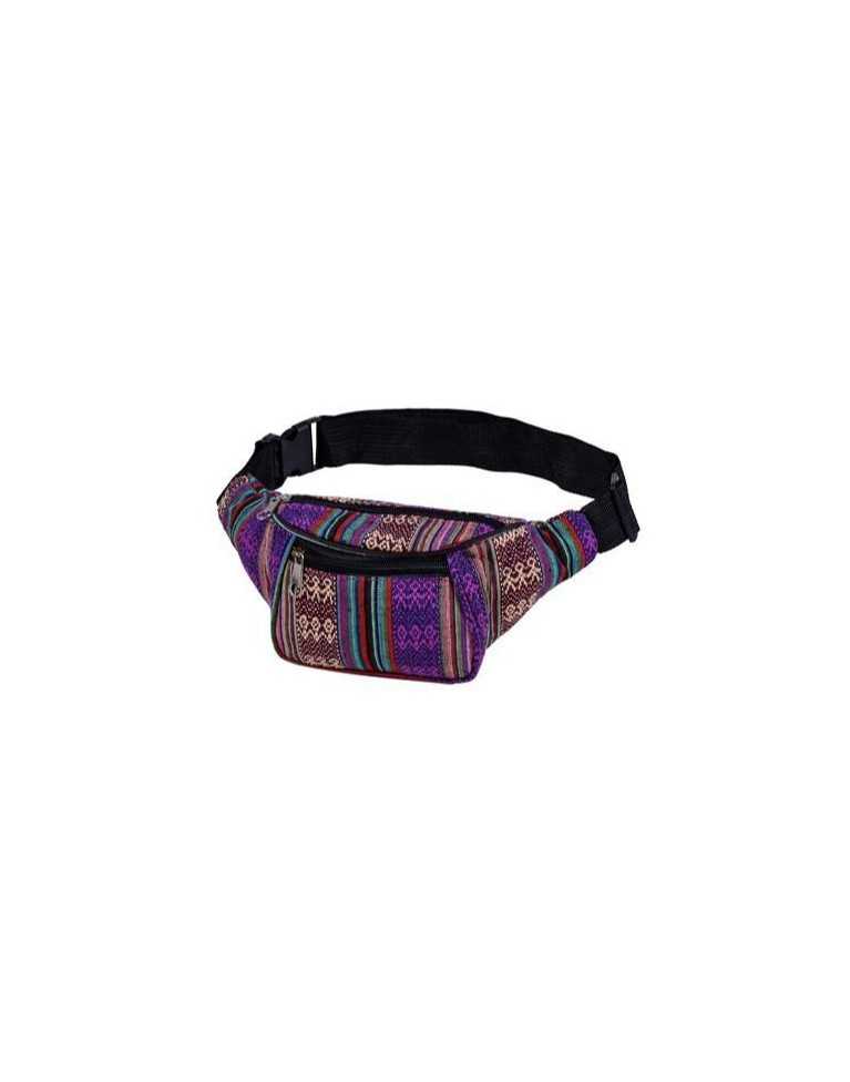 PURPLE PRINT FESTIVAL BUM BAG (FANNY PACK)