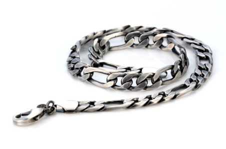 BICO: F32 SILVER PLATED BRASS NECKLACE WITH MATTE FINISH