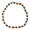 Seaside Woods - Green, White and Brown Coco Wood Necklace