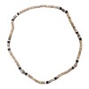 A Beach Walk - Black, White and Brown Coco Wood Necklace