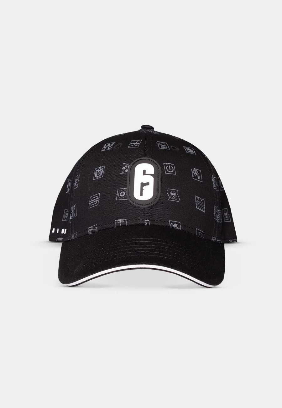 6 SIEGE OPERATORS SYMBOLS BLACK STRAPBACK BASEBALL CAP