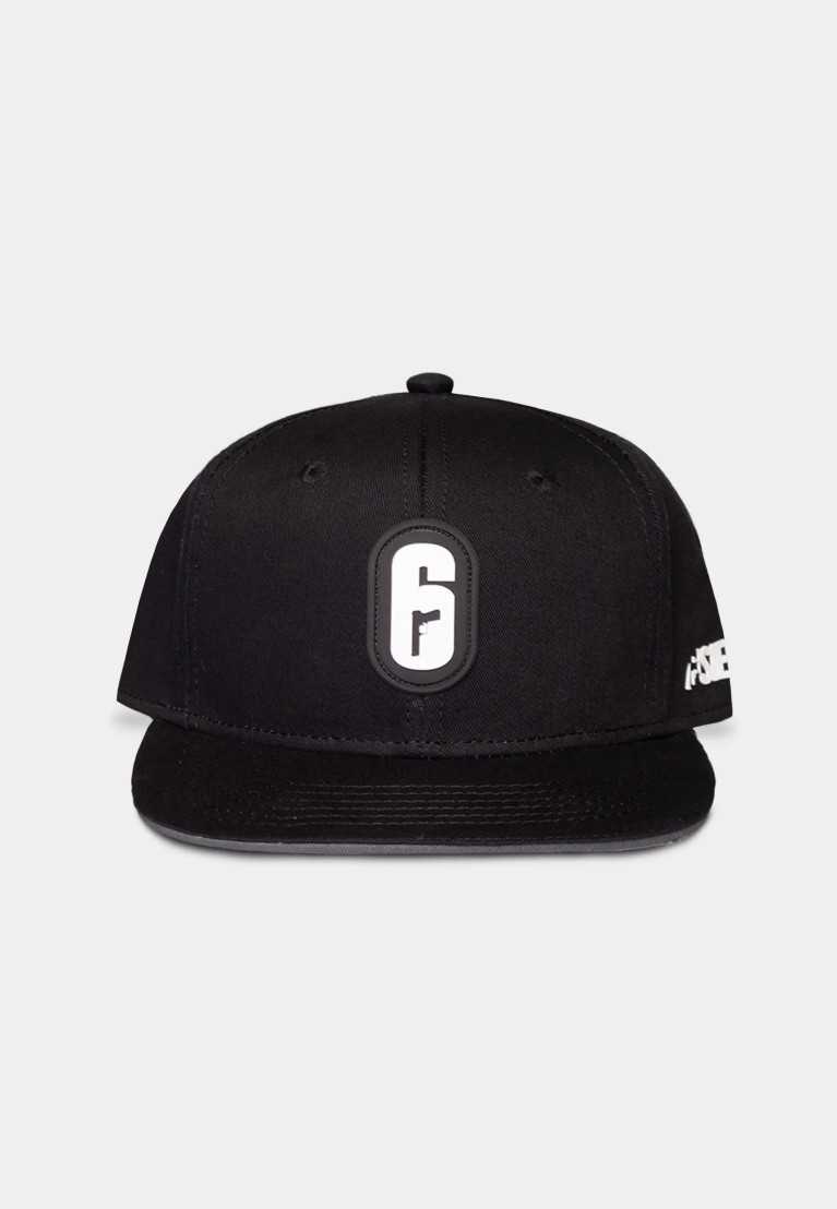 6 SIEGE LOGO BLACK SNAPBACK BASEBALL CAP HAT