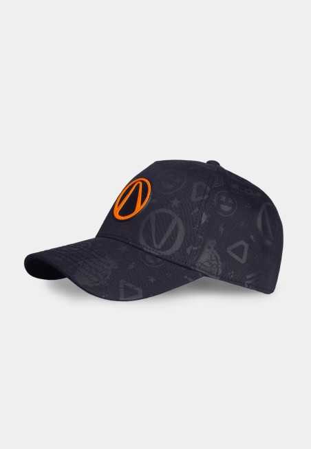 BORDERLANDS SYMBOL BLACK PRINT STRAPBACK BASEBALL CAP