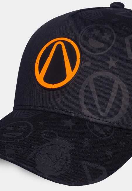 BORDERLANDS SYMBOL BLACK PRINT STRAPBACK BASEBALL CAP