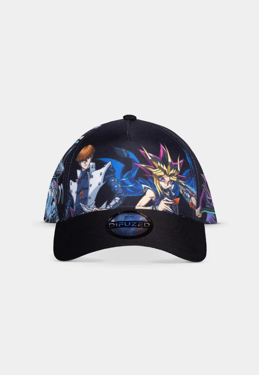 YU-GI-OH SETO KAIBA & YUGI MUTOU ALL OVER PRINT BLACK SNAPBACK BASEBALL CAP HAT