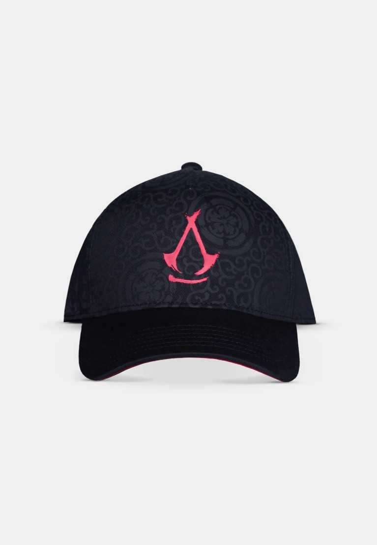 ASSASSIN'S CREED SHADOWS RED LOGO BLACK STRAPBACK BASEBALL CAP