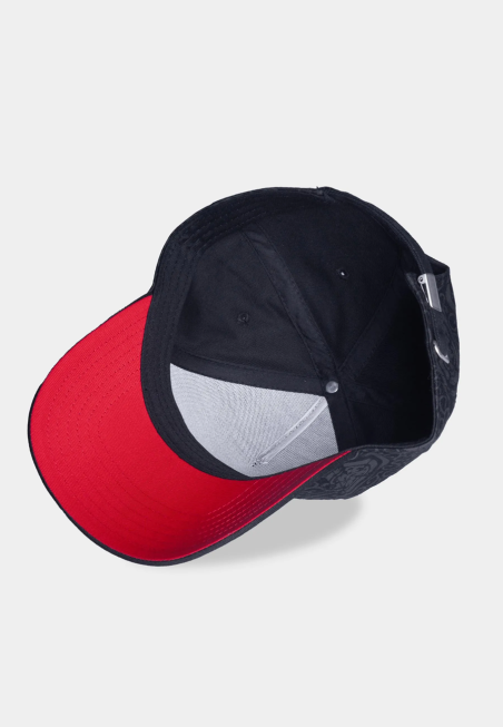 ASSASSIN'S CREED SHADOWS RED LOGO BLACK STRAPBACK BASEBALL CAP