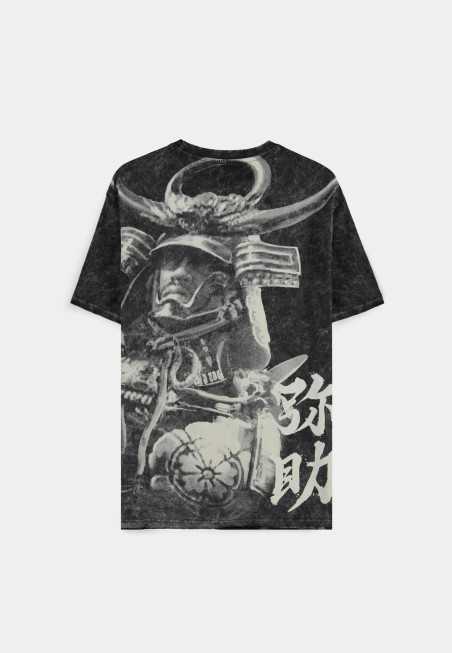 ASSASSIN'S CREED SHADOWS NAOE AND YASUKE ALL OVER PRINT BLACK T-SHIRT