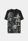 ASSASSIN'S CREED SHADOWS NAOE AND YASUKE ALL OVER PRINT BLACK T-SHIRT