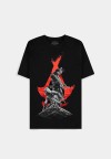 ASSASSIN'S CREED SHADOWS LOGO NAOE AND YASUKE FRONT BLACK T-SHIRT