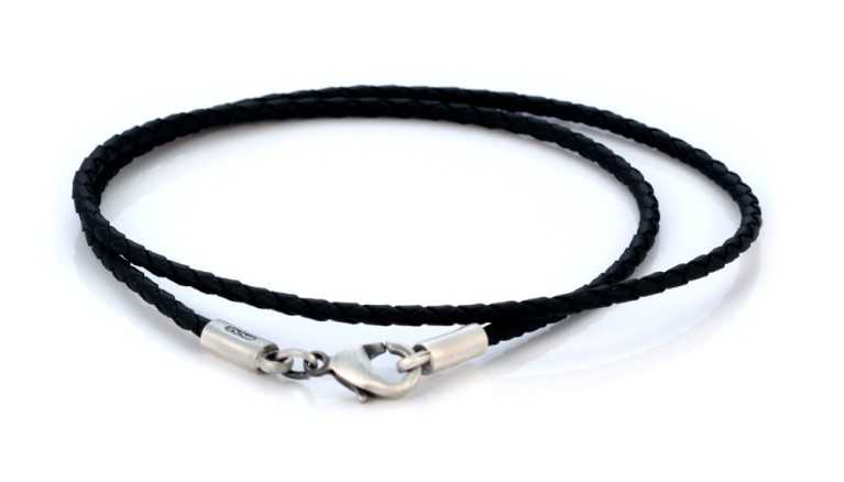 BICO AUSTRALIA FAUX LEATHER BRAIDEED BLACK NECKLACE