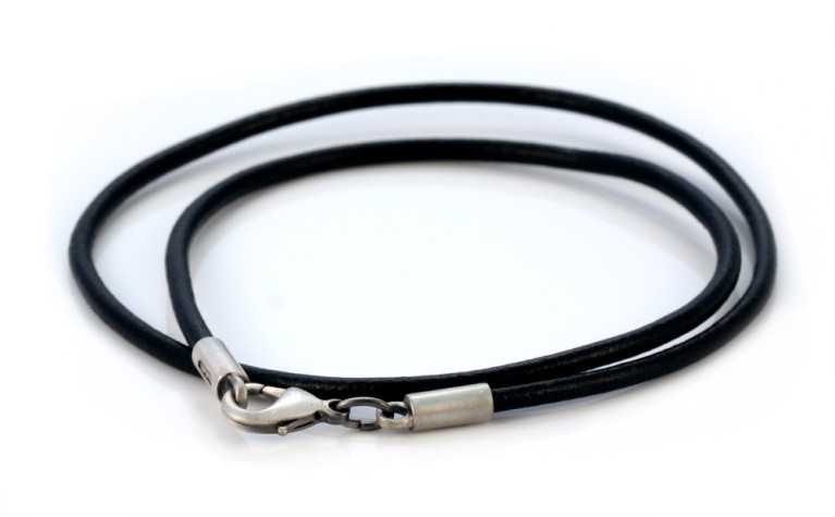 BICO AUSTRALIA LEATHER BLACK NECKLACE