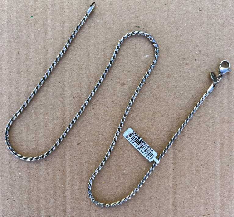 BICO AUSTRALIA STAINLESS STEEL ANCOR THE SSF95 TWISTING METAL CHAIN NECKLACE